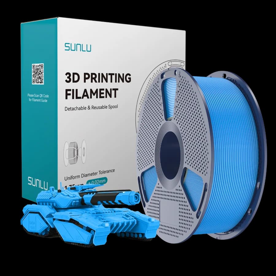 SUNLU PLA Cyan 1 кг 1.75 мм — котушка філаменту