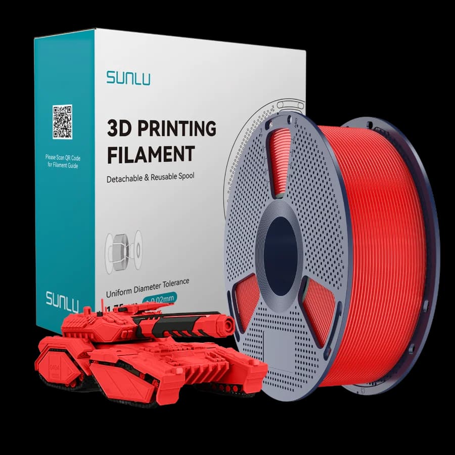 SUNLU PLA Red 1 кг 1.75 мм — котушка філаменту