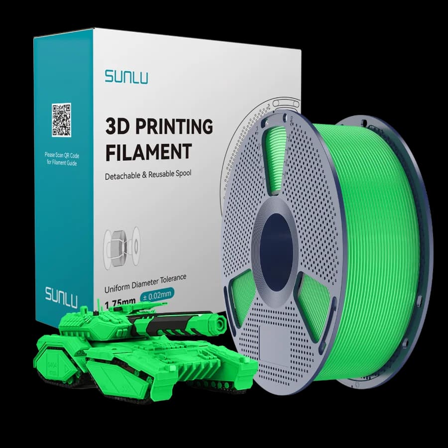 SUNLU PLA Green 1 кг 1.75 мм — котушка філаменту